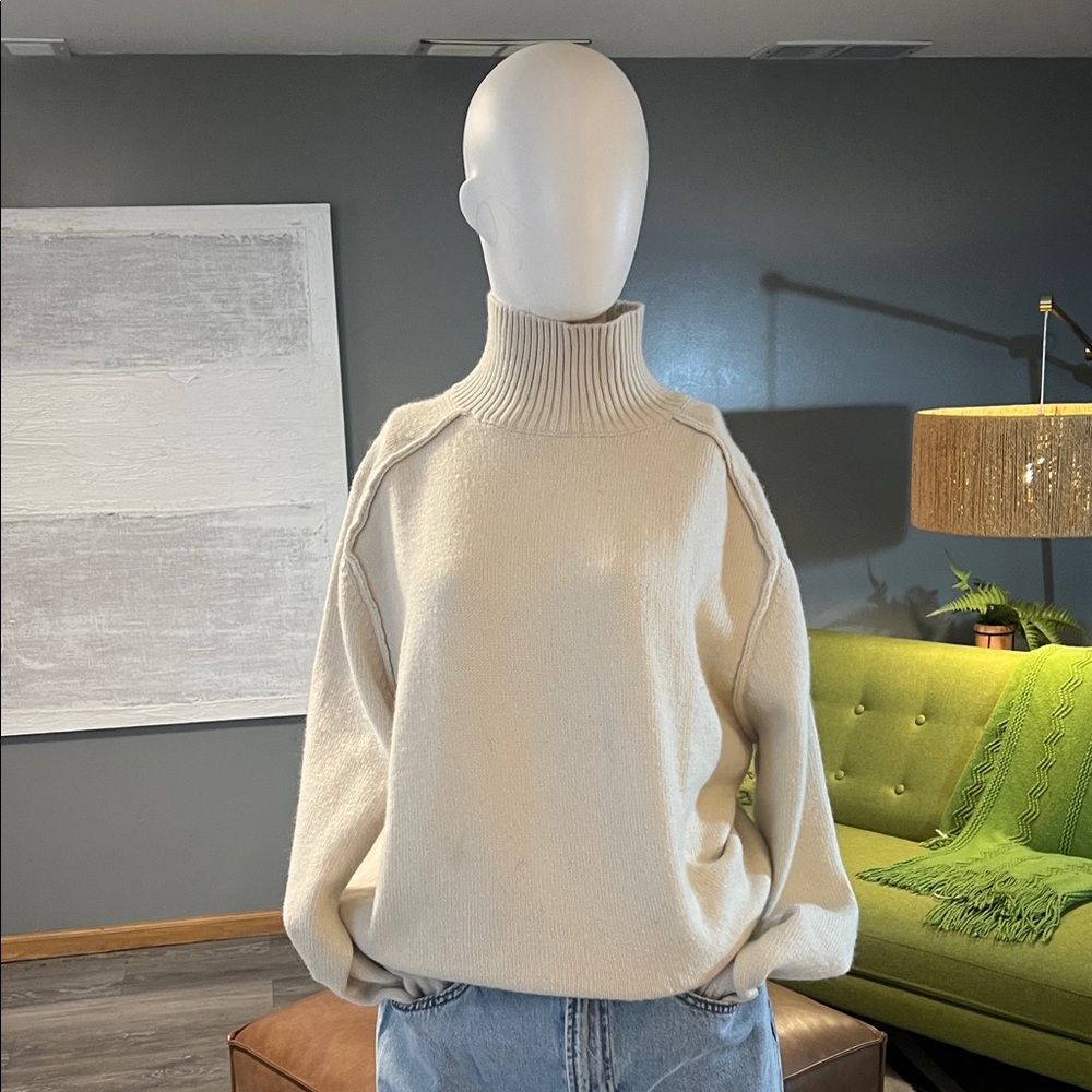 H&M Cream Turtleneck Sweater